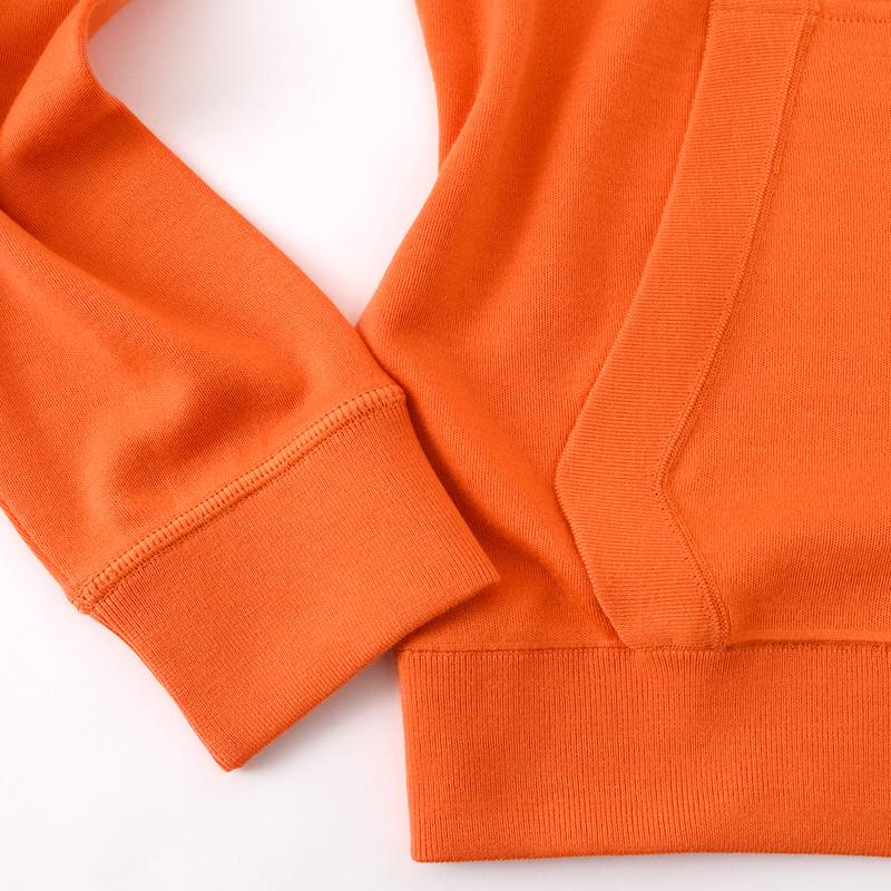【 SALE 】Manrico Cashmere マンリコ カシミヤ / スーパーカシミヤ ジップアップニットパーカー ・アラシャンカシミヤ ・art. MS020 ・col. ORANGE オレンジの画像