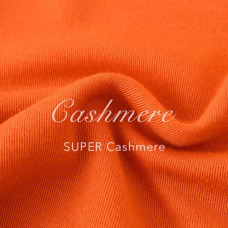 【 SALE 】Manrico Cashmere マンリコ カシミヤ / スーパーカシミヤ ジップアップニットパーカー ・アラシャンカシミヤ ・art. MS020 ・col. ORANGE オレンジの画像
