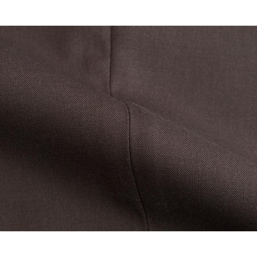 Rota ロータ ・2プリーツ ベルトレス サマーウールパンツ ・mod. FIRENZE / 2 / C ・col. DARK BROWN ダークブラウン ・イタリア製の画像