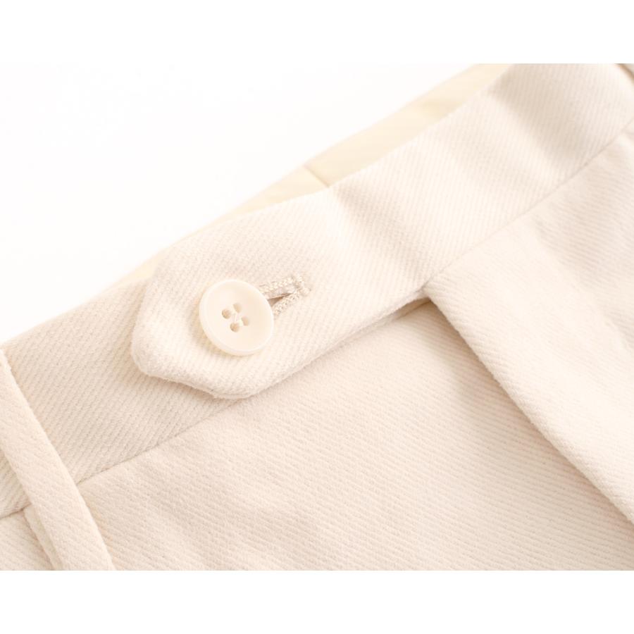 Rota ロータ ・1プリーツ ブラッシュドコットンツイルパンツ ・mod. TOKYO / 1 / 2 / C ・col. IVORY アイボリー ・イタリア製 ・秋冬の画像