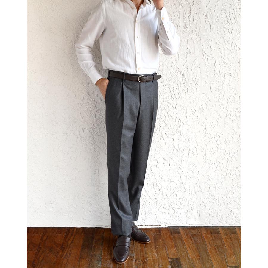 パンツ Rota grey mohair 1pleats pants Rota（ロータ） ・1プリーツ ウールパンツ ・mod. TOKYO / 1 / 2 / C