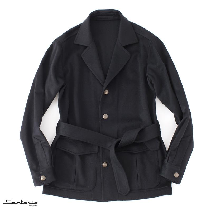 SALE30 / Sartorio サルトリオ / カシミヤ ベルテッドジャケット ・mod. SG350 / R9 ・art. cashmere / CARLO BARBERA ・col. nero ブラック(61862円)