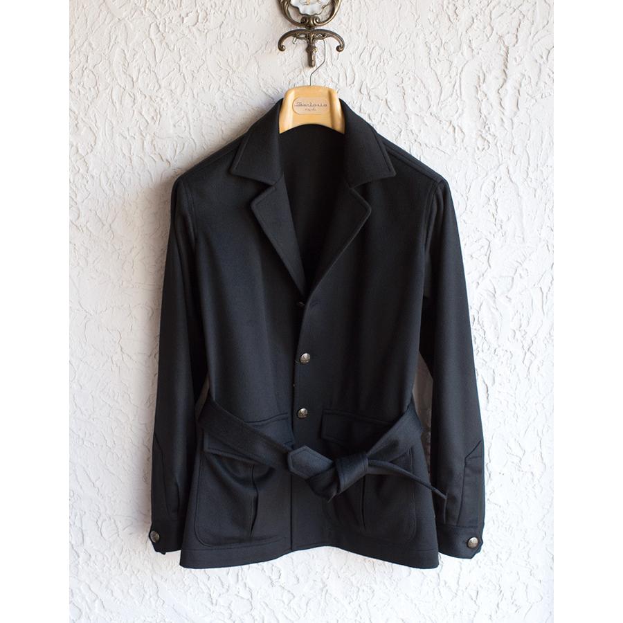 SALE30 / Sartorio サルトリオ / カシミヤ ベルテッドジャケット ・mod. SG350 / R9 ・art. cashmere / CARLO BARBERA ・col. nero ブラック ファッション メンズファッション