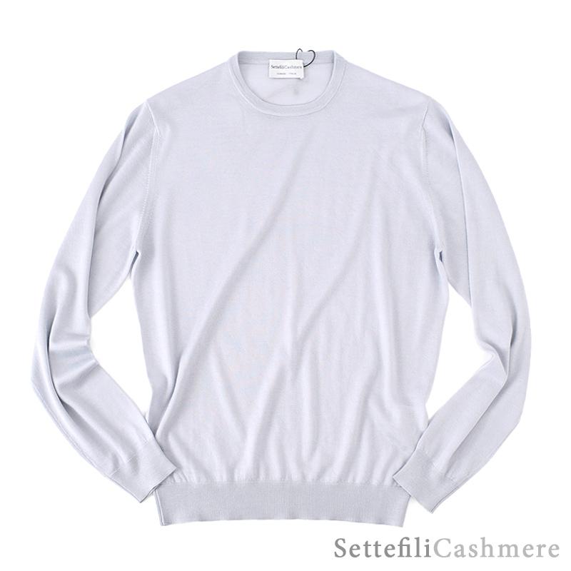 極美品！セッテフィーリカシミア　シルク　ニット　クルーネック Settefili Cashmere セッテフィーリ カシミア / カシミヤシルク