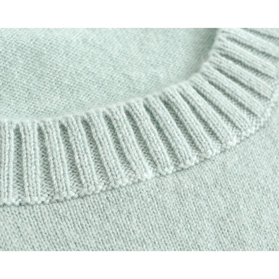 Settefili Cashmere セッテフィーリ カシミア ・ベビーカシミヤ クルーネックニット ・art. 132/1 BC. ・col. Mint ミント ・イタリア製の画像