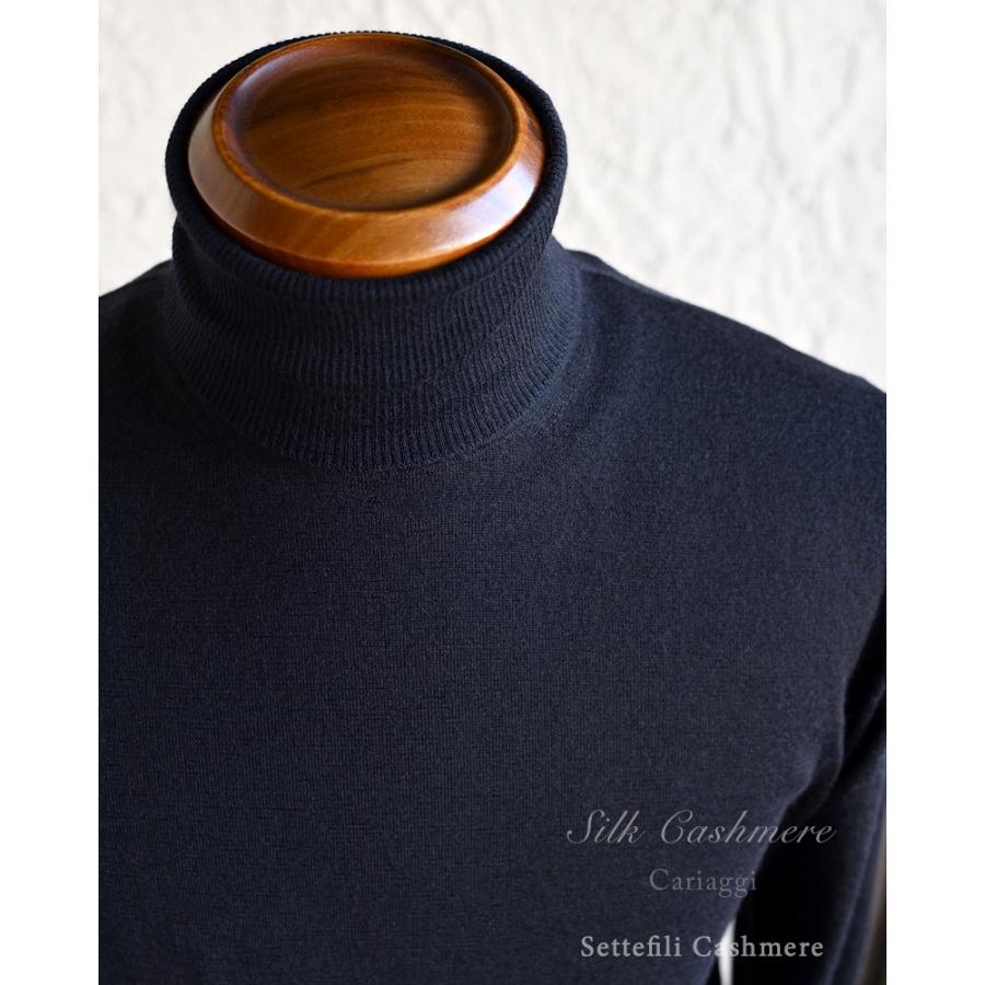 Settefili Cashmere カシミヤニット タートル ネイビー Settefili Cashmere セッテフィーリ カシミア ・シルクカシミヤ