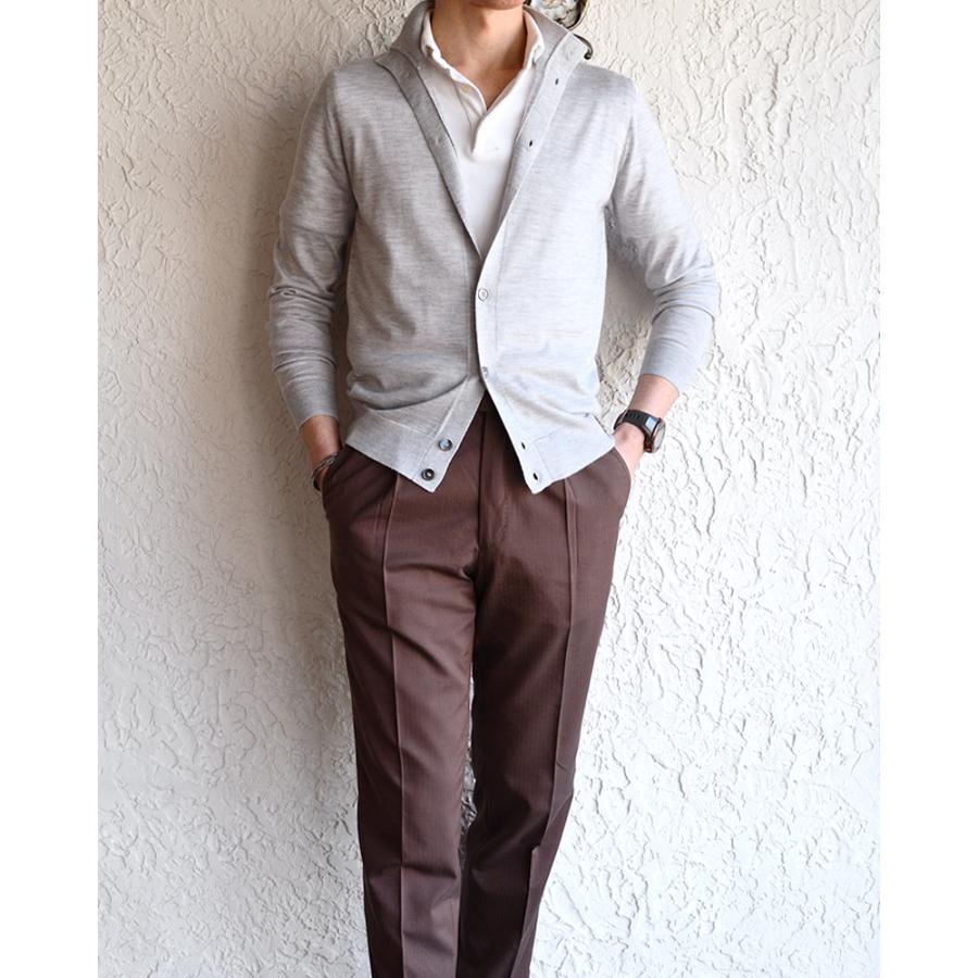 Settefili Cashmere セッテフィーリ カシミア ・カシミヤシルク ハイネックカーディガン ・art. J9040GBF ・col. SIlver シルバーグレー ・イタリア製の画像