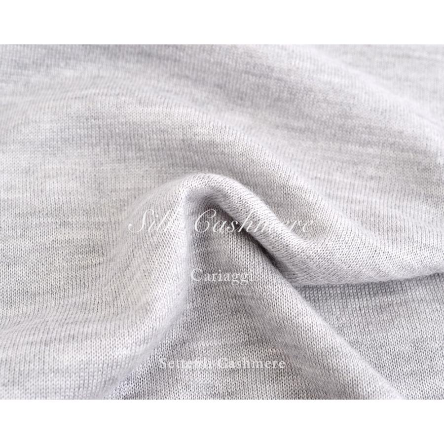 Settefili Cashmere セッテフィーリ カシミア ・カシミヤシルク ハイネックカーディガン ・art. J9040GBF ・col. SIlver シルバーグレー ・イタリア製の画像