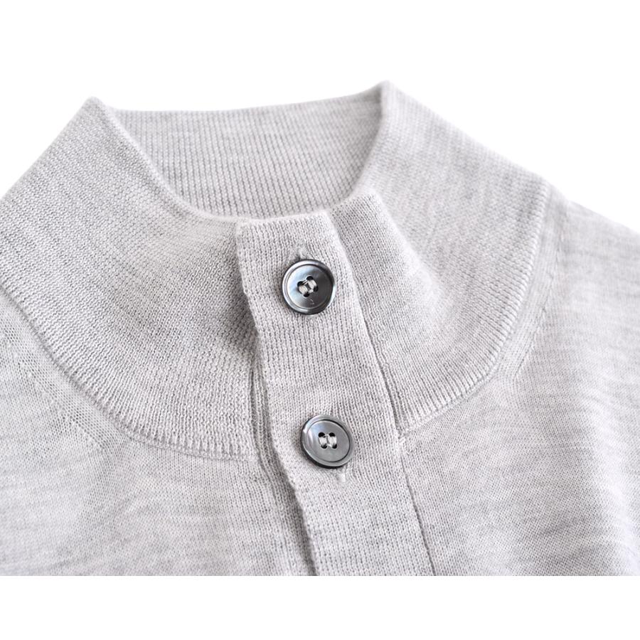 Settefili Cashmere セッテフィーリ カシミア ・カシミヤシルク ハイネックカーディガン ・art. J9040GBF ・col. SIlver シルバーグレー ・イタリア製の画像
