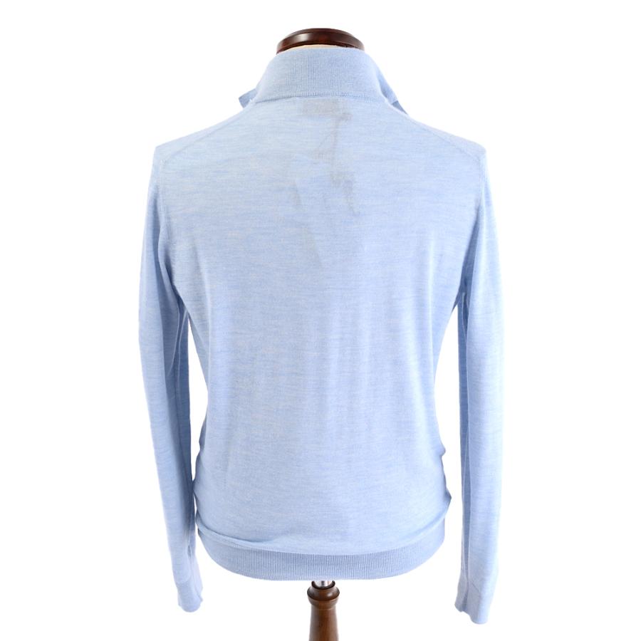 Settefili Cashmere セッテフィーリ カシミア ・カシミヤシルク ハイネックカーディガン ・art. J9040GBF ・col. Saxe blue サックスブルー ・イタリア製の画像