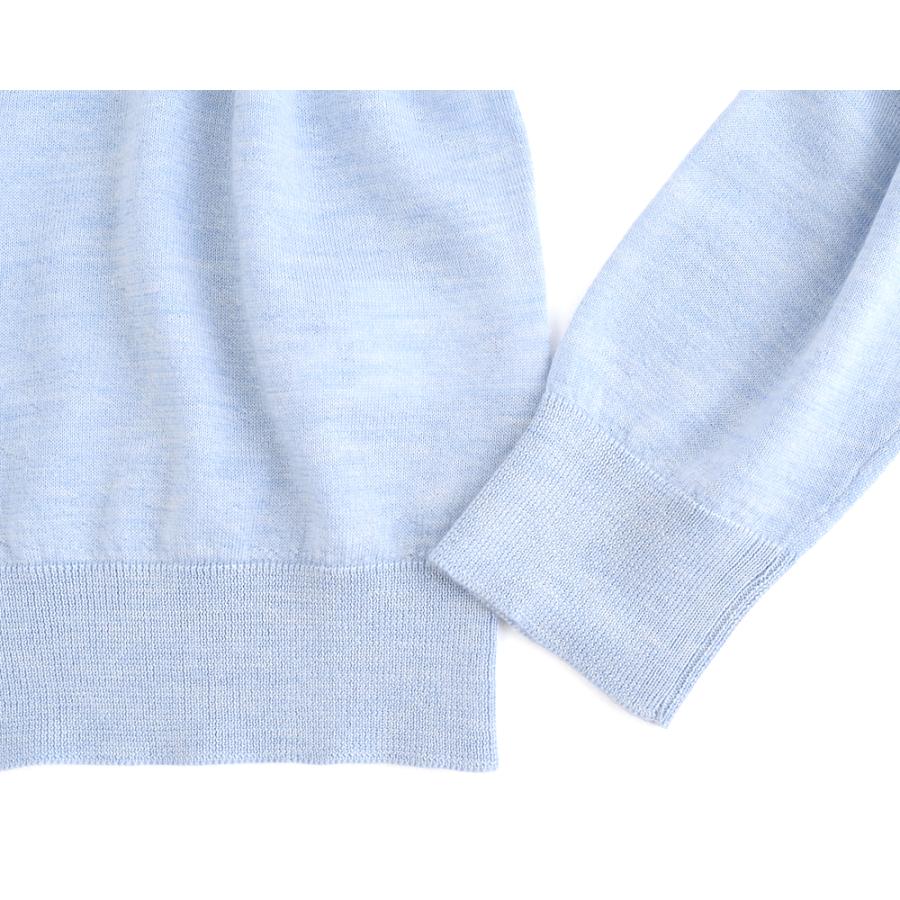 Settefili Cashmere セッテフィーリ カシミア ・カシミヤシルク ハイネックカーディガン ・art. J9040GBF ・col. Saxe blue サックスブルー ・イタリア製の画像