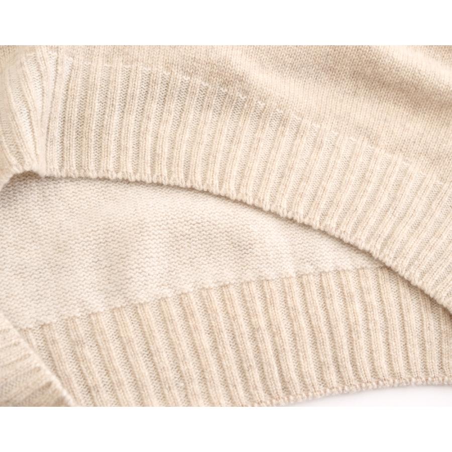 Settefili Cashmere セッテフィーリ カシミア ・ベビーカシミヤ 2プライ クルーネックニット ・art. 160/H BC ・col. ライトベージュ ・イタリア製の画像