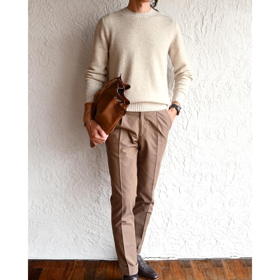 Settefili Cashmere セッテフィーリ カシミア ・ベビーカシミヤ 2プライ クルーネックニット ・art. 160/H BC ・col. ライトベージュ ・イタリア製の画像