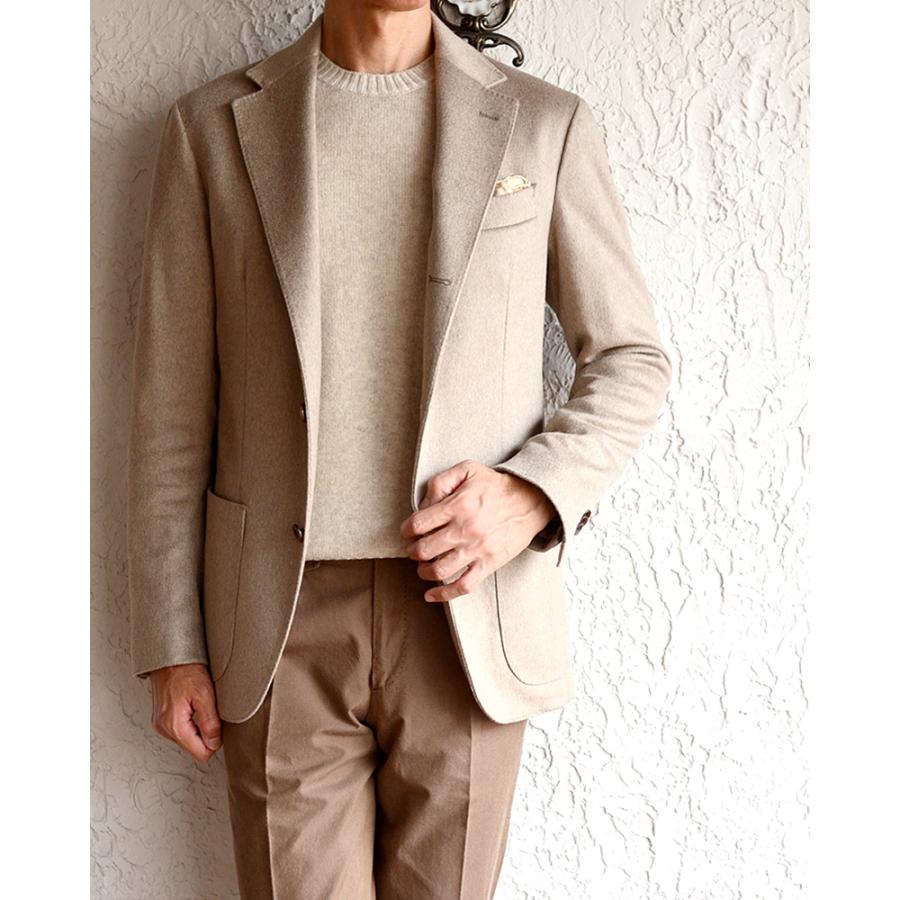 Settefili Cashmere セッテフィーリ カシミア ・ベビーカシミヤ 2プライ クルーネックニット ・art. 160/H BC ・col. ライトベージュ ・イタリア製の画像