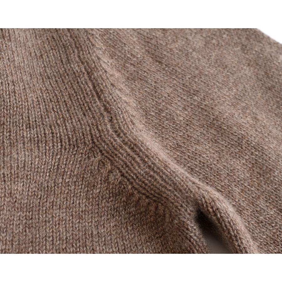 Settefili Cashmere セッテフィーリ カシミア ・ベビーカシミヤ 2プライ クルーネックニット ・art. 160/H BC ・col. Brown ブラウン ・イタリア製の画像
