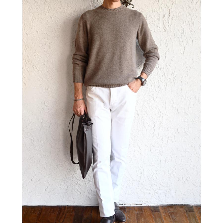 Settefili Cashmere セッテフィーリ カシミア ・ベビーカシミヤ 2プライ クルーネックニット ・art. 160/H BC ・col. Brown ブラウン ・イタリア製の画像