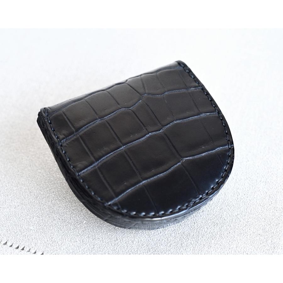 THE SOLE ザ ソール / ハンドメイド 馬蹄 クロコダイル コインケース ・mod. BT-CR ・col. BLACK ブラック  ・handmade ・国内正規品