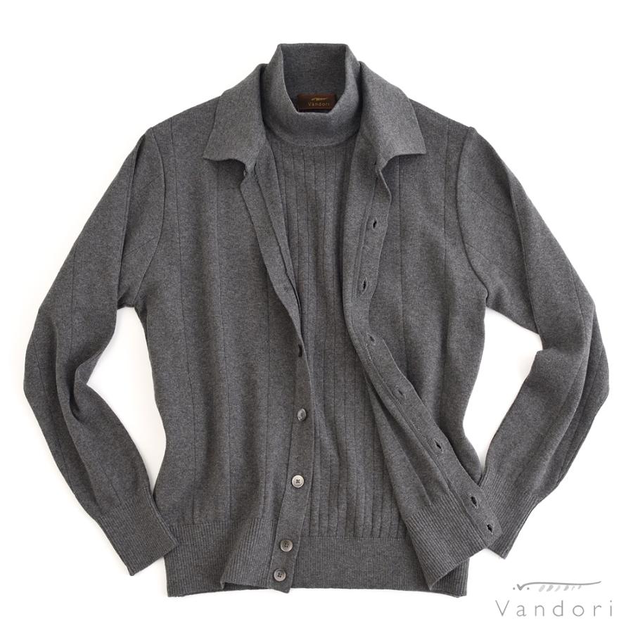 Vandori ヴァンドリ ・コットンカシミヤ ニットアンサンブル ・mod  