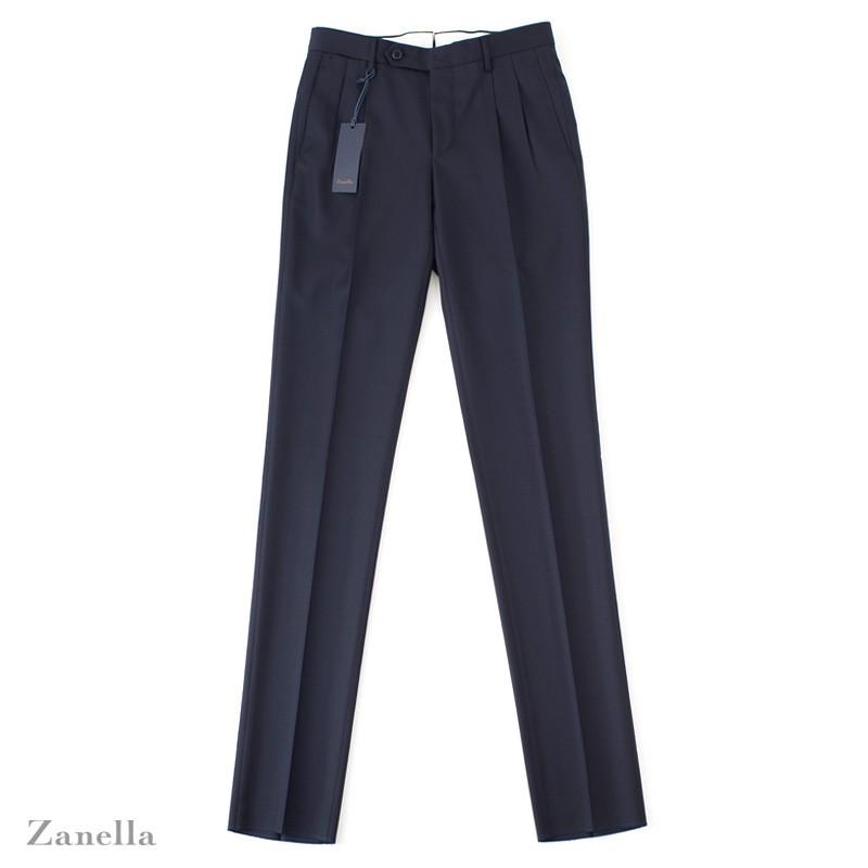 J5007 新品 ザネッラ フランネルサイドアジャスター 2プリーツパンツ 48 SALE50 / Zanella ザネッラ 2プリーツ ウールパンツ ツイル ・mod. GIL