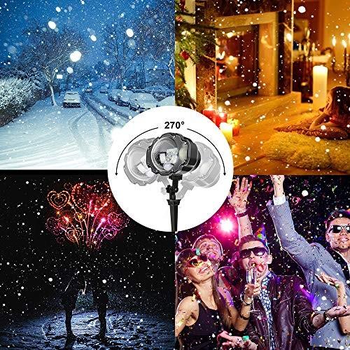 Syslux LED クリスマス プロジェクター 投影ランプ イルミネーションライト ステージライト クリスマス飾りライト 、雪落下プロジェクターラン|mandms-trading|03
