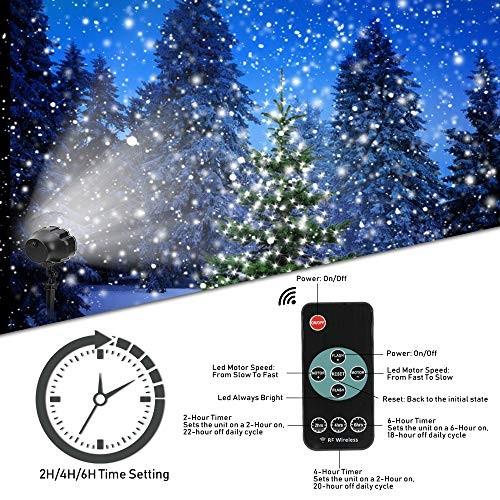 Syslux LED クリスマス プロジェクター 投影ランプ イルミネーションライト ステージライト クリスマス飾りライト 、雪落下プロジェクターラン|mandms-trading|05