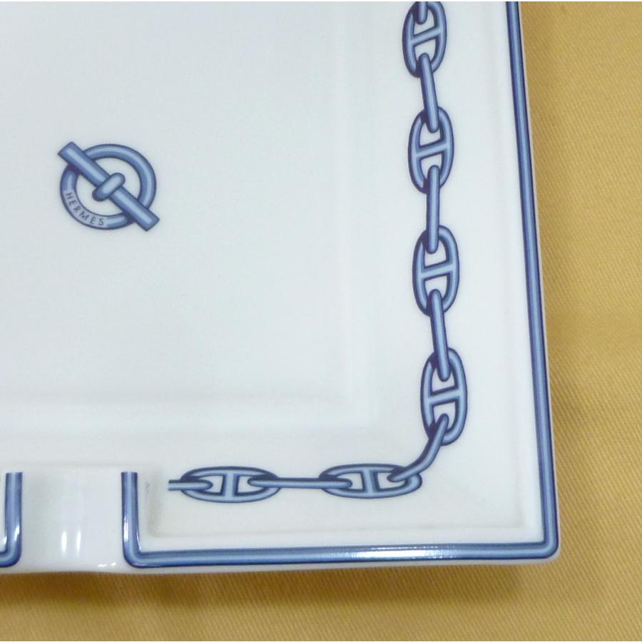 エルメス シェーヌダンクル 灰皿 アッシュトレイ ブルー 磁器 小物入れ HERMES（エルメス） アッシュトレイ シェーヌダンクル 灰皿 磁器