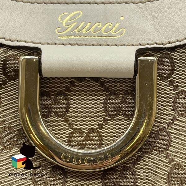 グッチ GUCCI アビー ワンショルダー 白×ベージュ GG柄 GGキャンバス