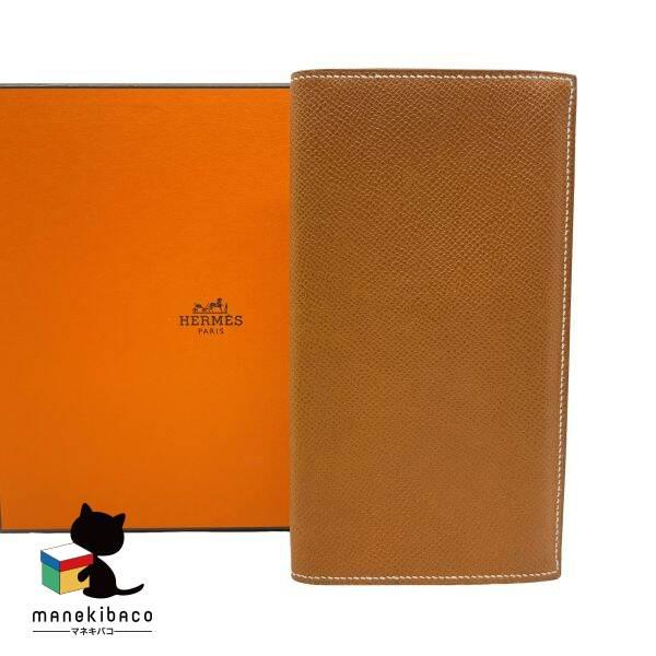 HERMES エルメス フレミング MC2 2つ折り 長財布 札入れ ゴールド  