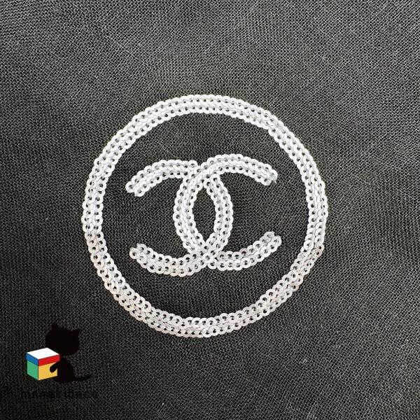 CHANEL（シャネル） 大判ストール ストール スパンコール ロゴ 黒