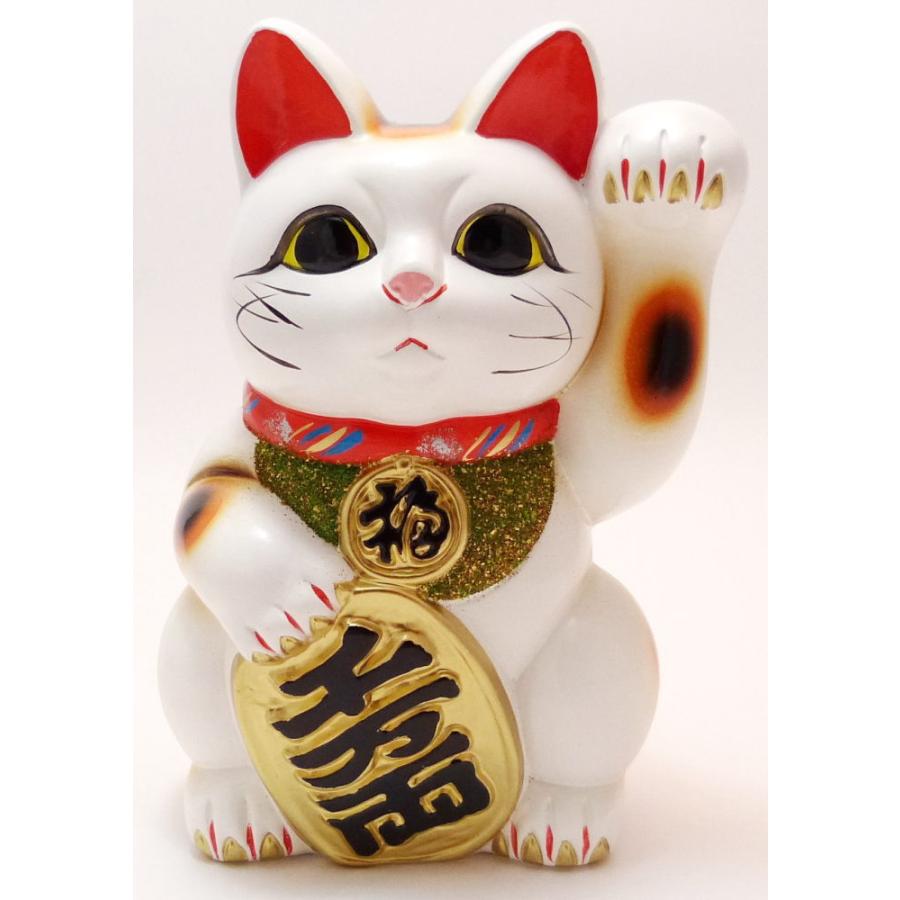 ♥商売繁盛‼️　アンテーク　美品【招き猫】左手　大型33cm　縁起物　　置物 ♥商売繁盛‼️ アンテーク 美品【招き猫】左手 大型33cm 縁起物