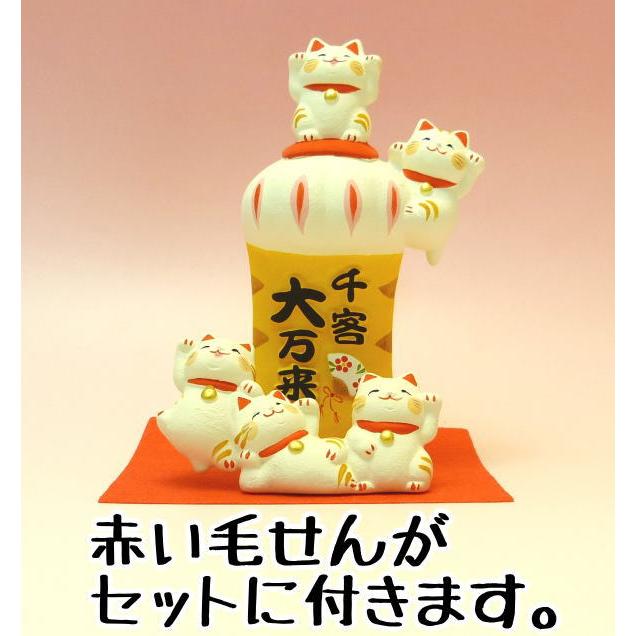 リュウコドウ 開店祝い 招き猫 置物 まねきねこ 【大きな手