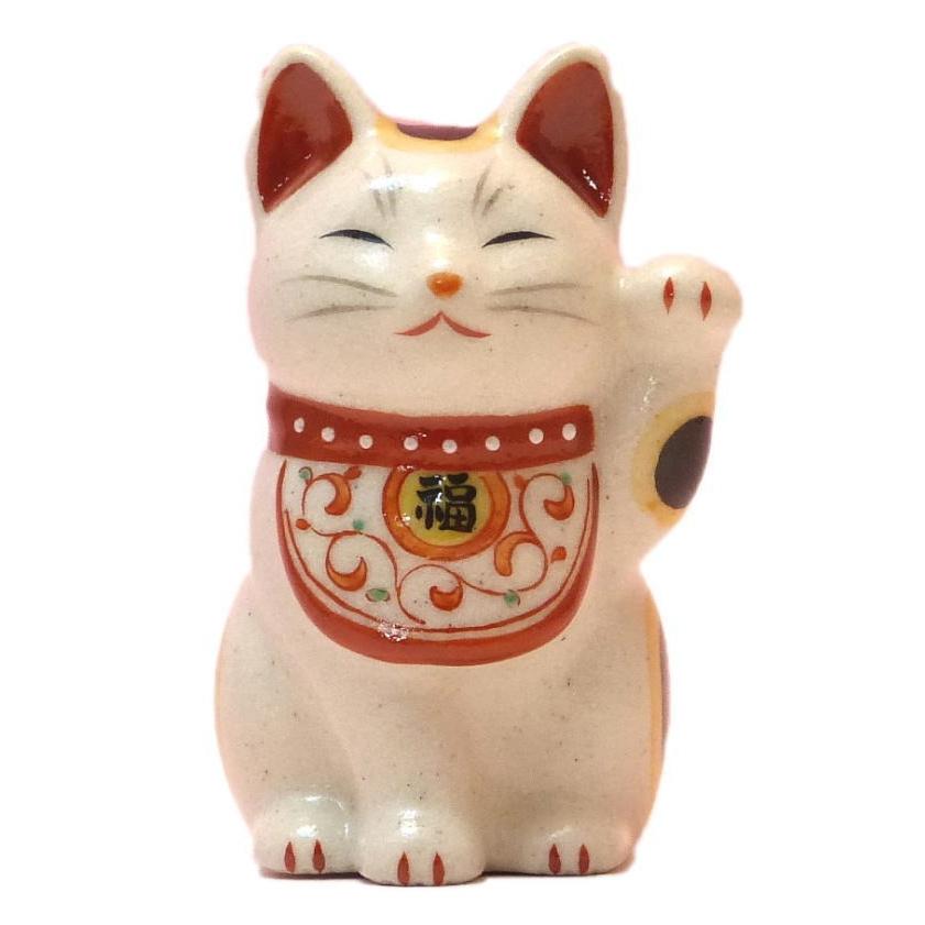 商売繁盛 招き猫 置物 まねきねこ 開店祝い Tvドラマ 猫侍 に登場した招き猫と同じシリーズの招き猫 万福唐草招き猫 左手上げ 小 陶器 猫侍 7444 招き猫と縁起物のオルネコイデ 通販 Yahoo ショッピング