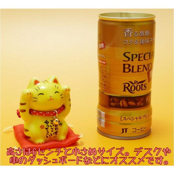 招き猫 猫好き 金運アップグッズ 風水 玄関 置物【福招き猫（とら・小