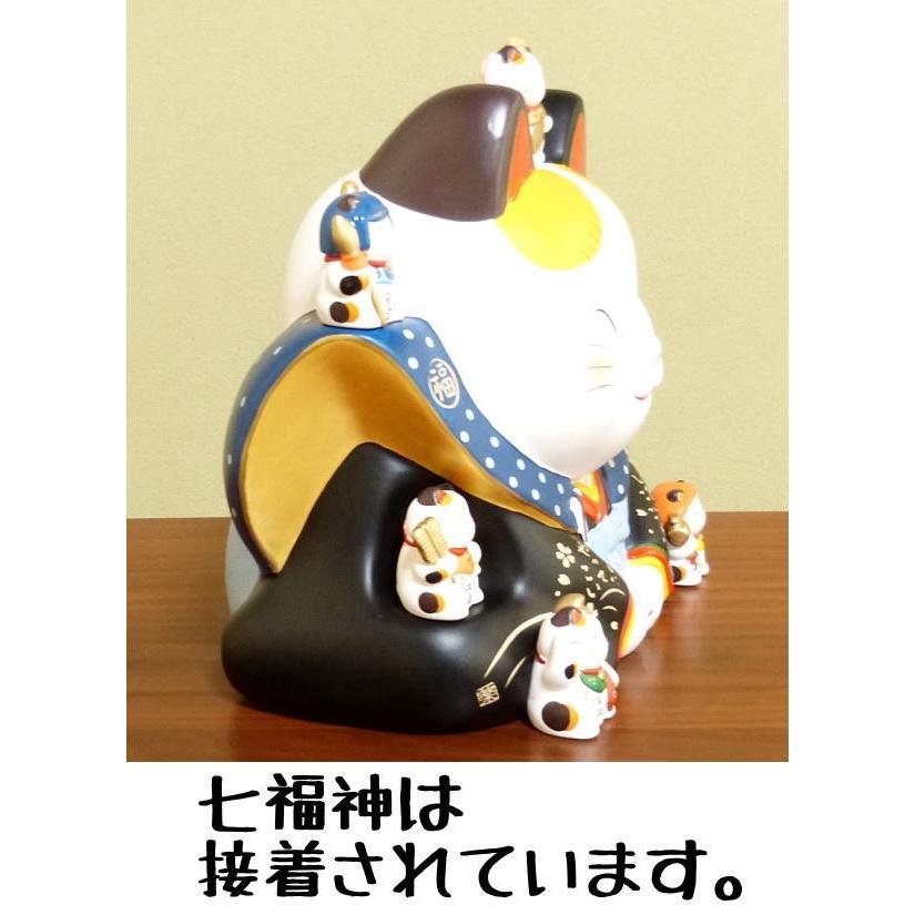 七福神福助招き猫（10号）高さ30cm 開店祝い サロン 居酒屋 カフェ