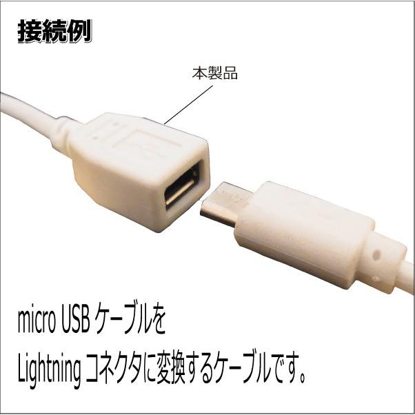 Micro Usb から ライトニング の 変換ケーブル Microusb メス ライトニング オス Ad 2517 まねきや 通販 Yahoo ショッピング