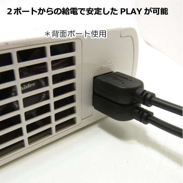 Wii U Gamepad用 充電器 ケーブル 3m 充電しながらPLAY 2つのUSBから