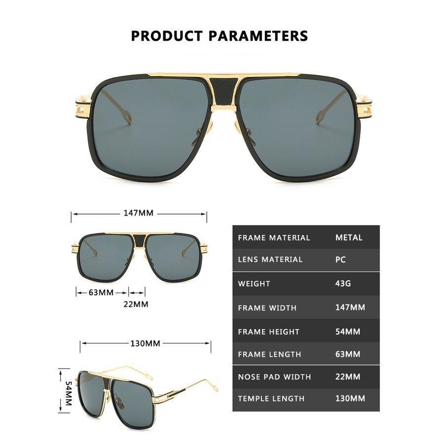 メンズ サングラス 古典的 特大 男性 デザイナー レトロ ビンテージ スクエアサングラス Uv メガネ マネサヤフーショッピング店 通販 Yahoo ショッピング