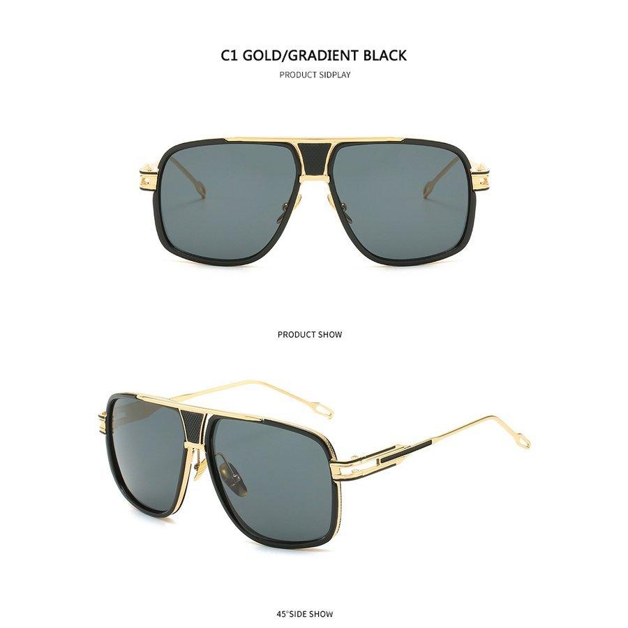 メンズ サングラス 古典的 特大 男性 デザイナー レトロ ビンテージ スクエアサングラス Uv メガネ マネサヤフーショッピング店 通販 Yahoo ショッピング