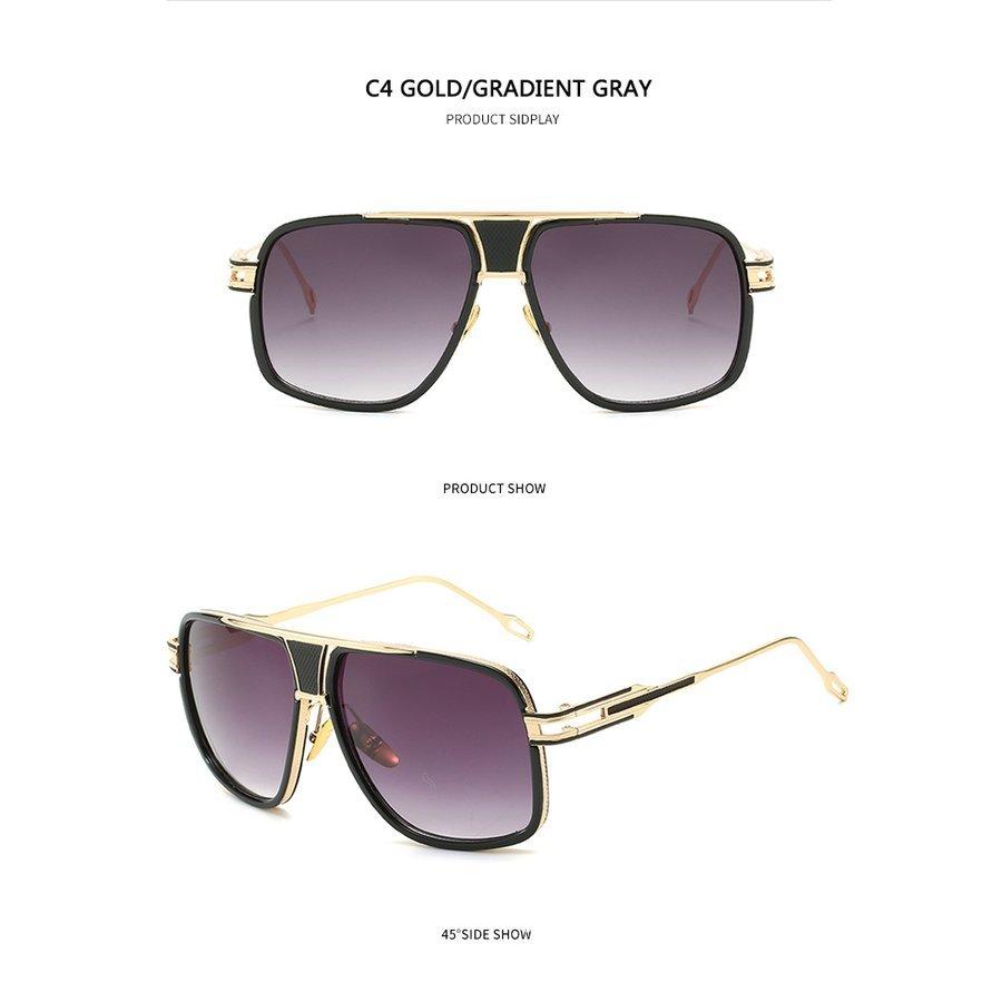 メンズ サングラス 古典的 特大 男性 デザイナー レトロ ビンテージ スクエアサングラス Uv メガネ マネサヤフーショッピング店 通販 Yahoo ショッピング