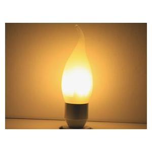 在庫限り LEDローソク電球 乳白カバー E17 電球色 消費電力3W 炎型