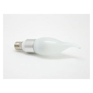 在庫限り LEDローソク電球 乳白カバー E17 昼白色 消費電力3W 炎型