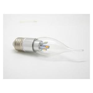 LED ローソク電球 クリアカバー E26 電球色 消費電力3W 炎型 ろうそく