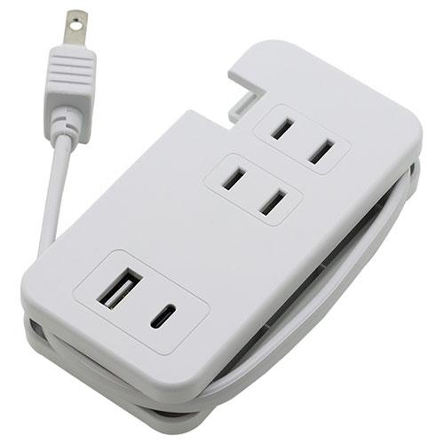 BAUT USB付モバイルタップType-C×A×1/AC×3 BT1U1C3ACWH | BAUT