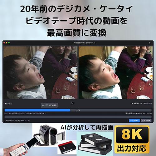 メディアナビ AVCLabs Video Enhancer AI ビデオエンハンサーAI ソフト ダウンロードカード Mac版 MN23004-ASY_3
