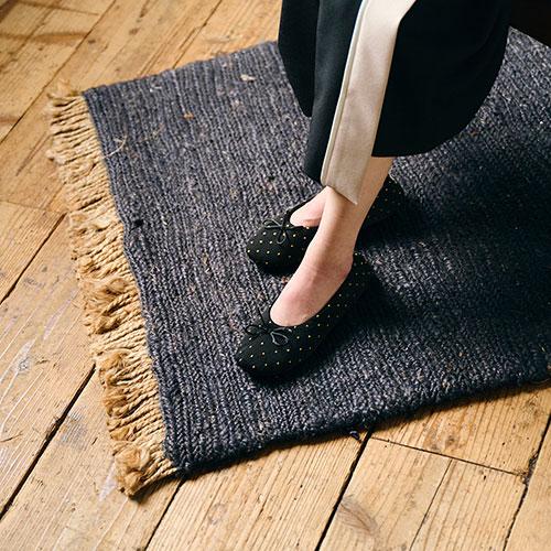 〔5個セット〕 レップ エトワール 携帯スリッパ ブラック REP-535608X5_1