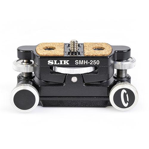 スリック SLIK SMH-250 微動方式押しねじ式の2軸微動雲台。高度補助ウェッジ付属 SMH-250の画像