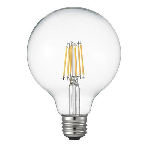 YAZAWA フィラメントLED 60W G95 ボール形 E26 CL LDG6LG95C