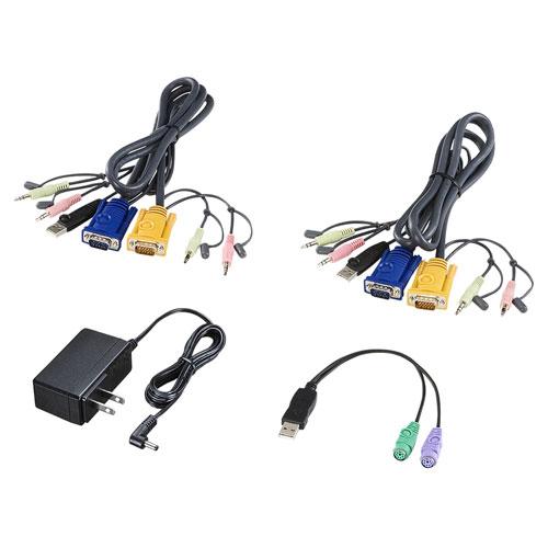 サンワサプライ USB・PS/2コンソール両対応パソコン自動切替器(2:1) SW-KVM2HVCN_3