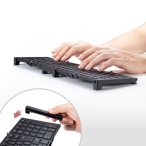 サンワサプライ Bluetooth折りたたみフルキーボード SKB-BT35BK_4