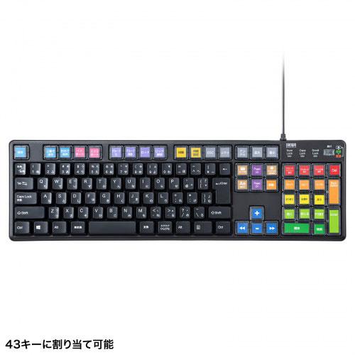 サンワサプライ プログラマブルキーボード 43キーに文字やショートカット機能を割り当てできる SKB-P1BK_2